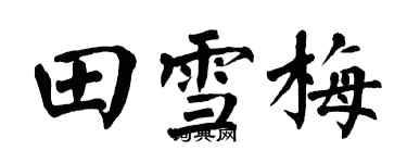 翁闓運田雪梅楷書個性簽名怎么寫