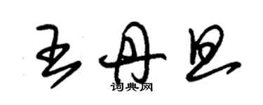 朱錫榮王丹旦草書個性簽名怎么寫