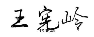 曾慶福王憲嶺行書個性簽名怎么寫