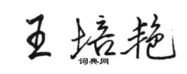 駱恆光王培艷行書個性簽名怎么寫