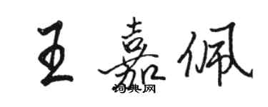 駱恆光王嘉佩行書個性簽名怎么寫