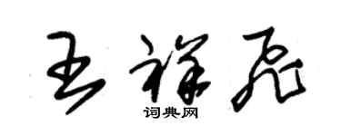 朱錫榮王祥飛草書個性簽名怎么寫