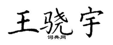 丁謙王驍宇楷書個性簽名怎么寫