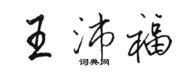 駱恆光王沛福行書個性簽名怎么寫