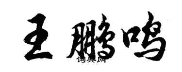 胡問遂王鵬鳴行書個性簽名怎么寫