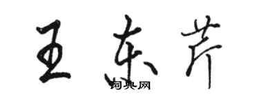 駱恆光王東芹行書個性簽名怎么寫