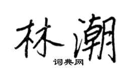 王正良林潮行書個性簽名怎么寫