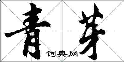 胡問遂青芽行書怎么寫