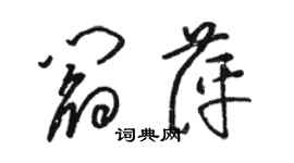 駱恆光閻萍草書個性簽名怎么寫