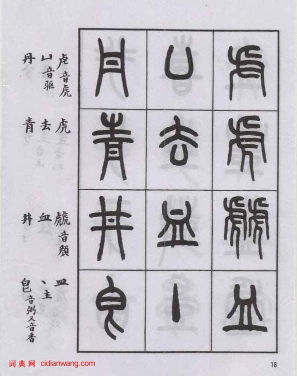 王福庵篆書《說文部目》