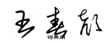 朱錫榮王春顏草書個性簽名怎么寫