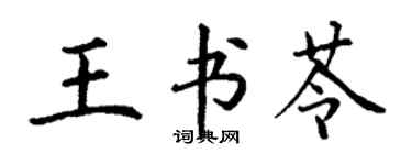 丁謙王書苓楷書個性簽名怎么寫