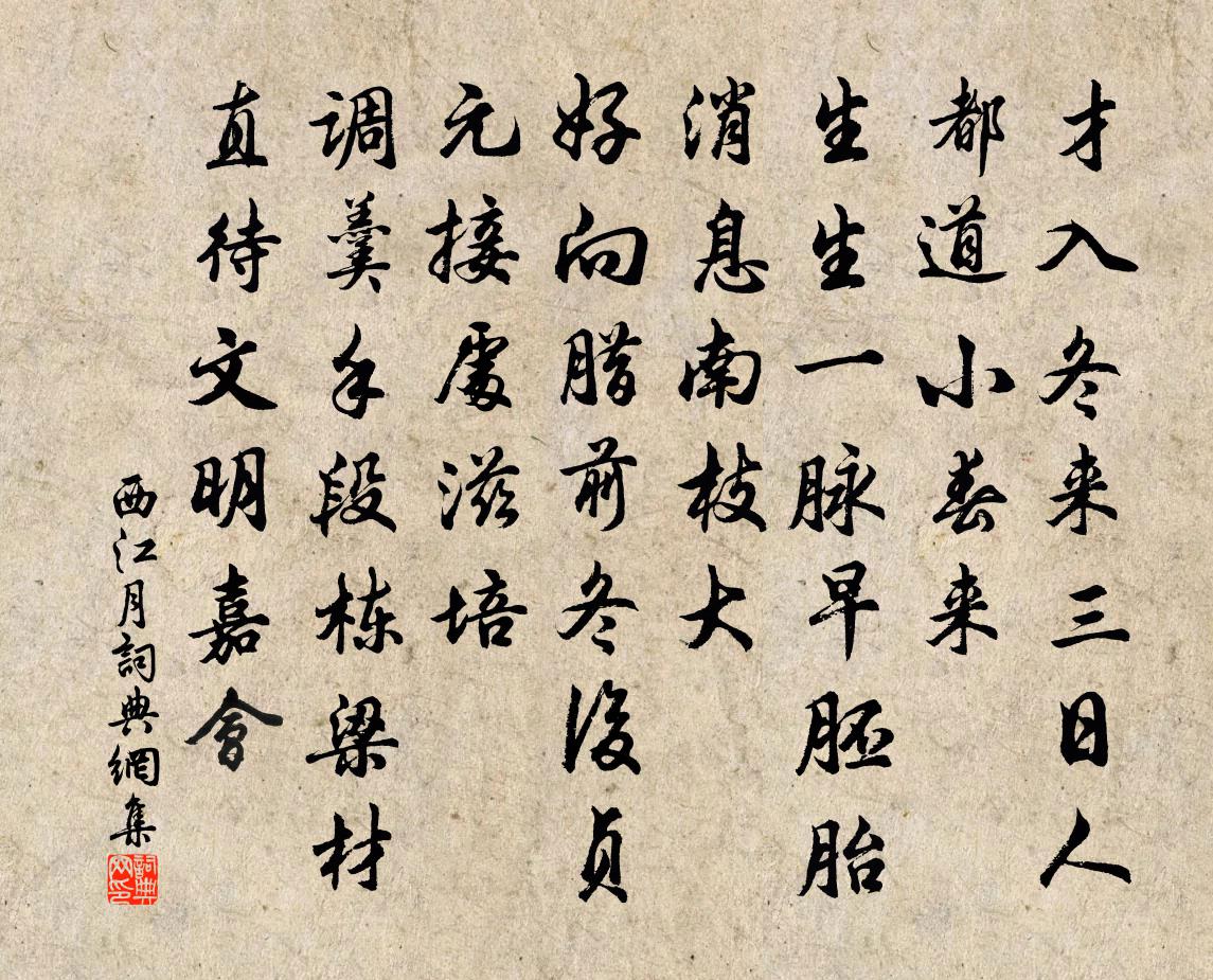 佚名西江月書法作品欣賞