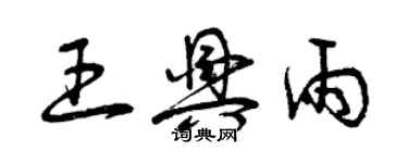 曾慶福王興雨草書個性簽名怎么寫