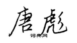 王正良唐彪行書個性簽名怎么寫