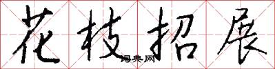 花枝招展怎么寫好看