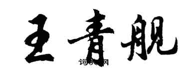 胡問遂王青艦行書個性簽名怎么寫