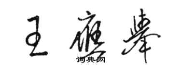 駱恆光王應舉草書個性簽名怎么寫