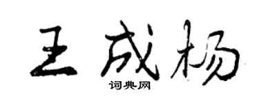 曾慶福王成楊行書個性簽名怎么寫