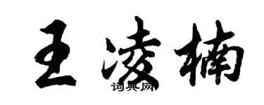 胡問遂王凌楠行書個性簽名怎么寫