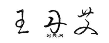 駱恆光王丹艾草書個性簽名怎么寫