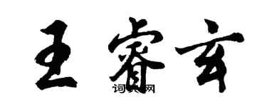 胡問遂王睿玄行書個性簽名怎么寫