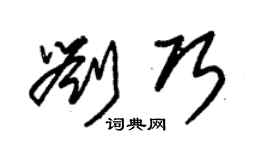 朱錫榮劉巧草書個性簽名怎么寫