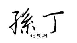 王正良孫丁行書個性簽名怎么寫