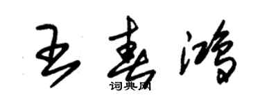 朱錫榮王春鴻草書個性簽名怎么寫