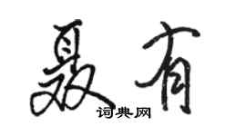 駱恆光聶有行書個性簽名怎么寫