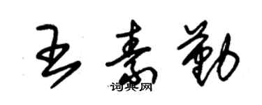 朱錫榮王素勤草書個性簽名怎么寫