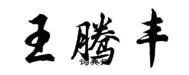 胡問遂王騰豐行書個性簽名怎么寫