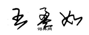 朱錫榮王盈如草書個性簽名怎么寫