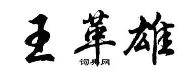 胡問遂王革雄行書個性簽名怎么寫