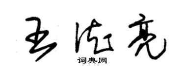 朱錫榮王德亮草書個性簽名怎么寫