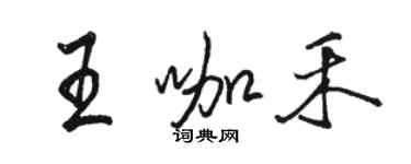 駱恆光王咖禾行書個性簽名怎么寫