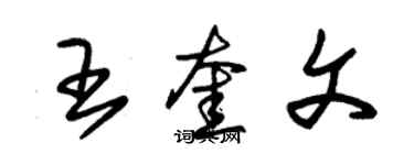 朱錫榮王奎文草書個性簽名怎么寫