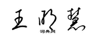 梁錦英王明慧草書個性簽名怎么寫