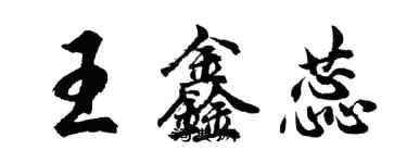 胡問遂王鑫蕊行書個性簽名怎么寫