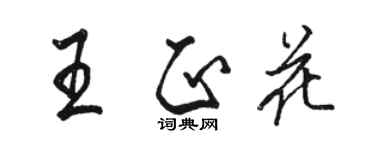 駱恆光王正花行書個性簽名怎么寫