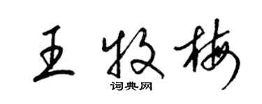 梁錦英王牧梅草書個性簽名怎么寫