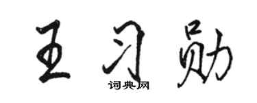 駱恆光王習勛行書個性簽名怎么寫