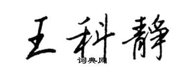 王正良王科靜行書個性簽名怎么寫