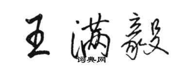 駱恆光王滿毅行書個性簽名怎么寫