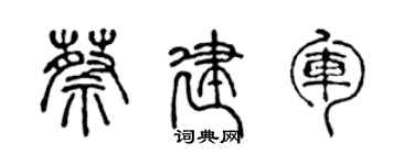陳聲遠蔡建軍篆書個性簽名怎么寫