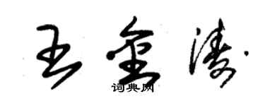 朱錫榮王金濤草書個性簽名怎么寫