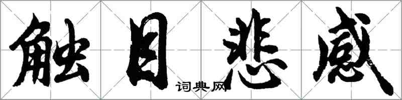 胡問遂觸目悲感行書怎么寫