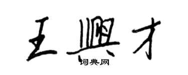 王正良王興才行書個性簽名怎么寫