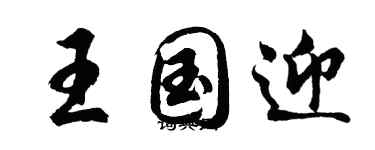 胡問遂王國迎行書個性簽名怎么寫