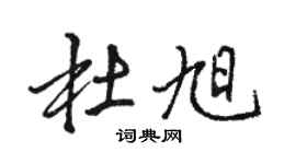 駱恆光杜旭行書個性簽名怎么寫